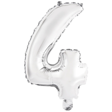 Mini Number 4 Silver